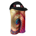 Infinite Fractal Print Double Neoprene Wine Tote