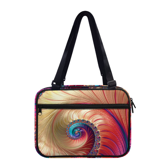 Infinite Fractal Print Double Strap Bible Bag