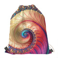 Infinite Fractal Print Drawstring Bag
