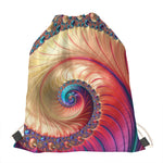 Infinite Fractal Print Drawstring Bag