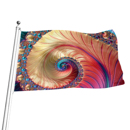 Infinite Fractal Print Flag