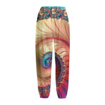 Infinite Fractal Print Fleece Lined Knit Pants