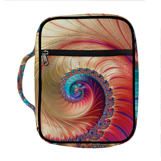 Infinite Fractal Print Front Pocket Bible Bag