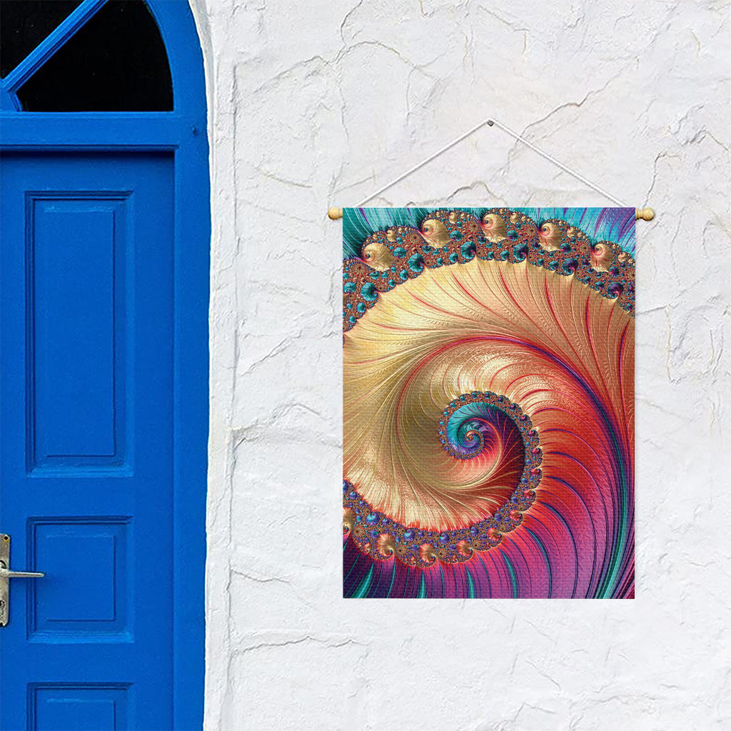 Infinite Fractal Print Garden Flag