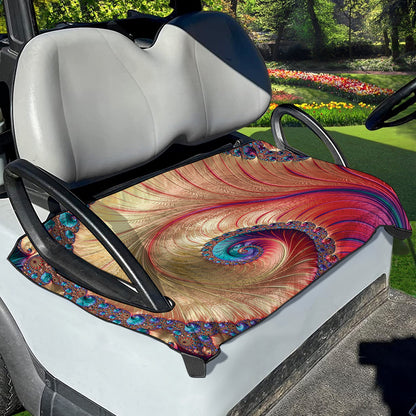 Infinite Fractal Print Golf Cart Seat Cover