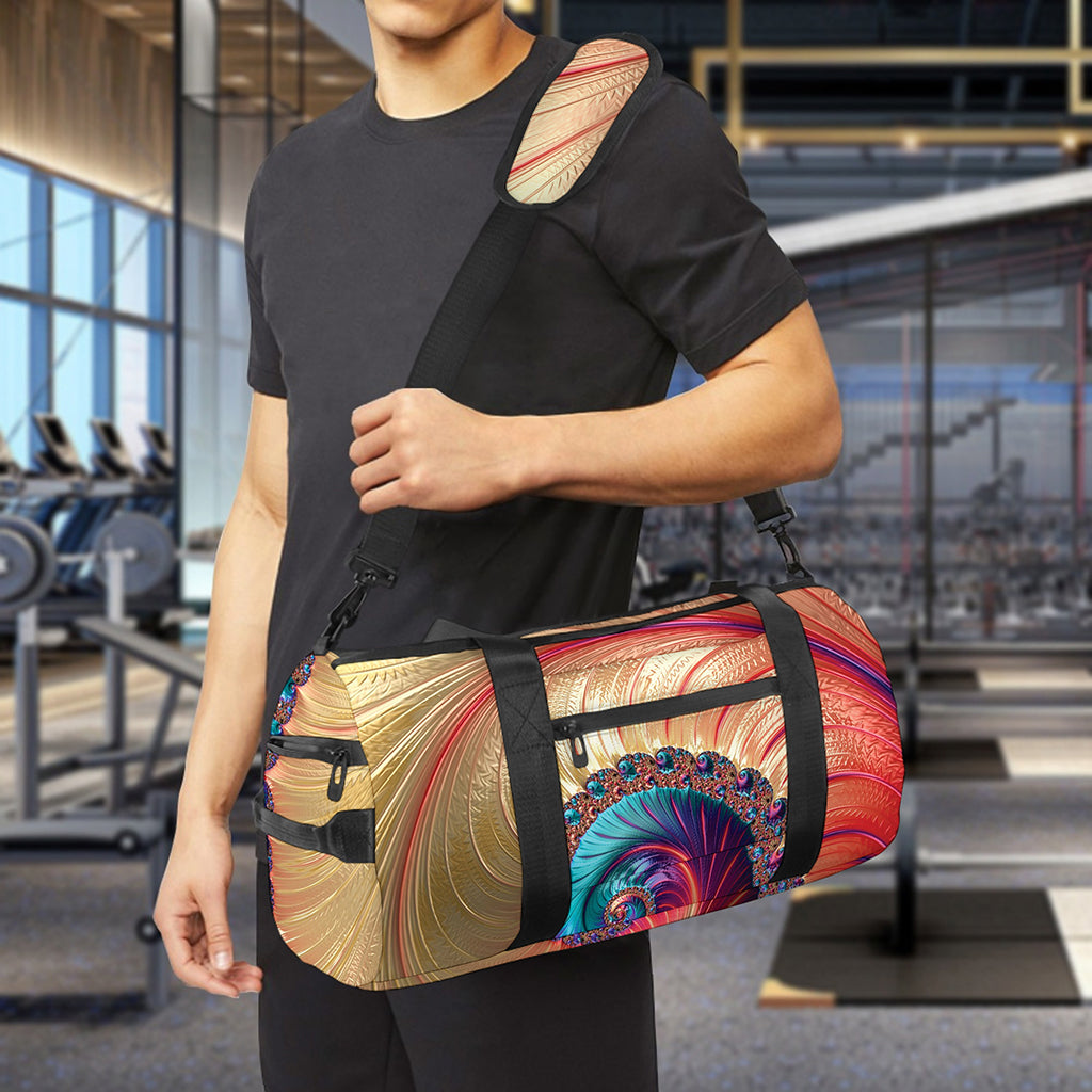 Infinite Fractal Print Gym Bag