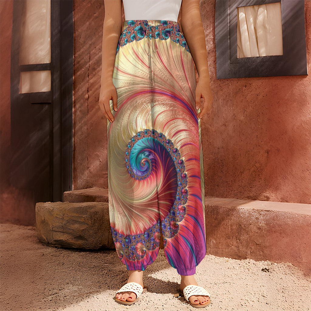 Infinite Fractal Print Harem Pants