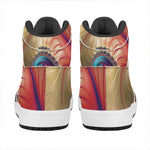 Infinite Fractal Print High Top Leather Sneakers