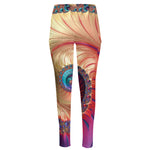 Infinite Fractal Print High-Waisted Pocket Leggings