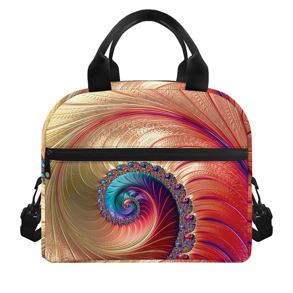 Infinite Fractal Print Insulated Lunch Bag