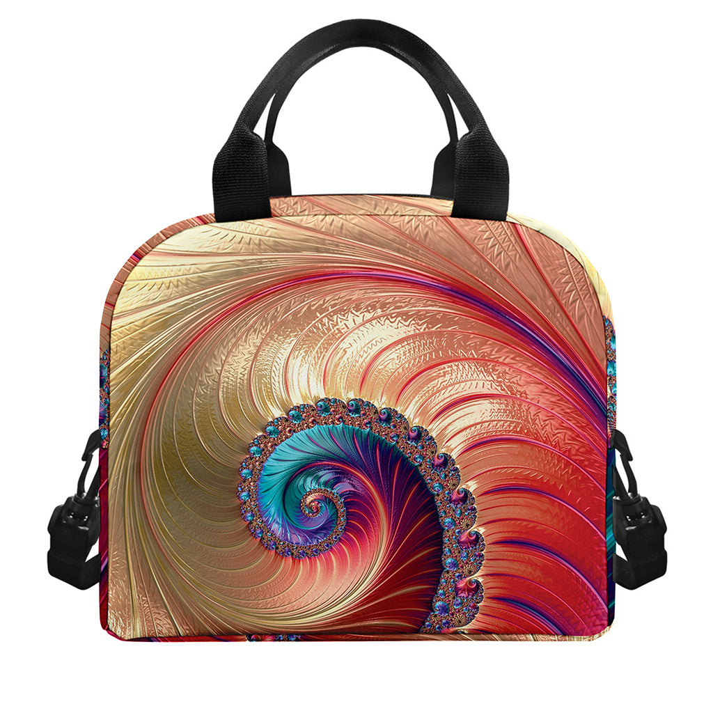 Infinite Fractal Print Insulated Lunch Bag