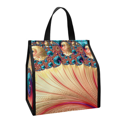 Infinite Fractal Print Insulated Lunch Tote