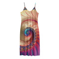 Infinite Fractal Print Jersey Midi Cami Dress
