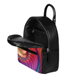 Infinite Fractal Print Leather Backpack
