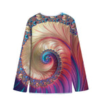 Infinite Fractal Print Long Sleeve Short Coat