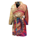 Infinite Fractal Print Men's Bathrobe