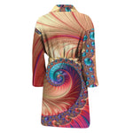 Infinite Fractal Print Men's Bathrobe