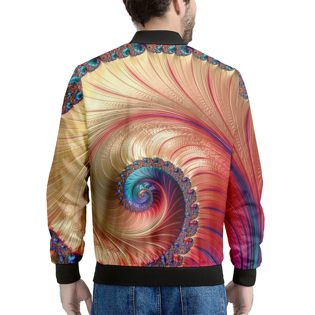 Infinite Fractal Print Men's Bomber Jacket
