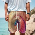 Infinite Fractal Print Men's Cargo Shorts
