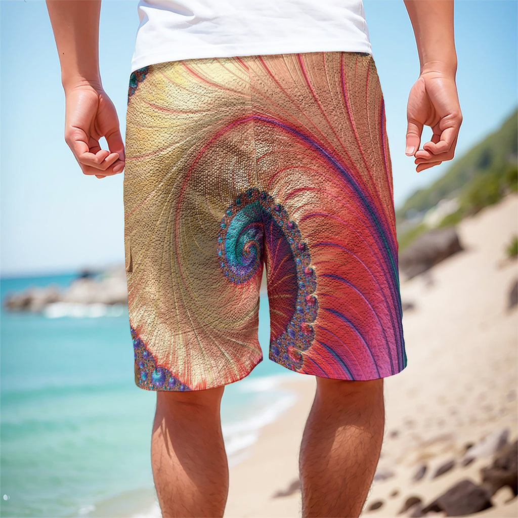 Infinite Fractal Print Men's Cargo Shorts
