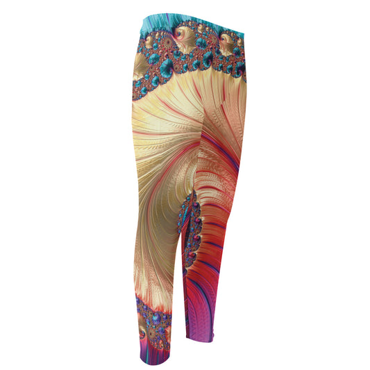 Infinite Fractal Print Men's Compression Pants