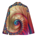 Infinite Fractal Print Men's Cotton Blazer