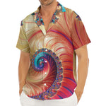 Infinite Fractal Print Men's Deep V-Neck Shirt