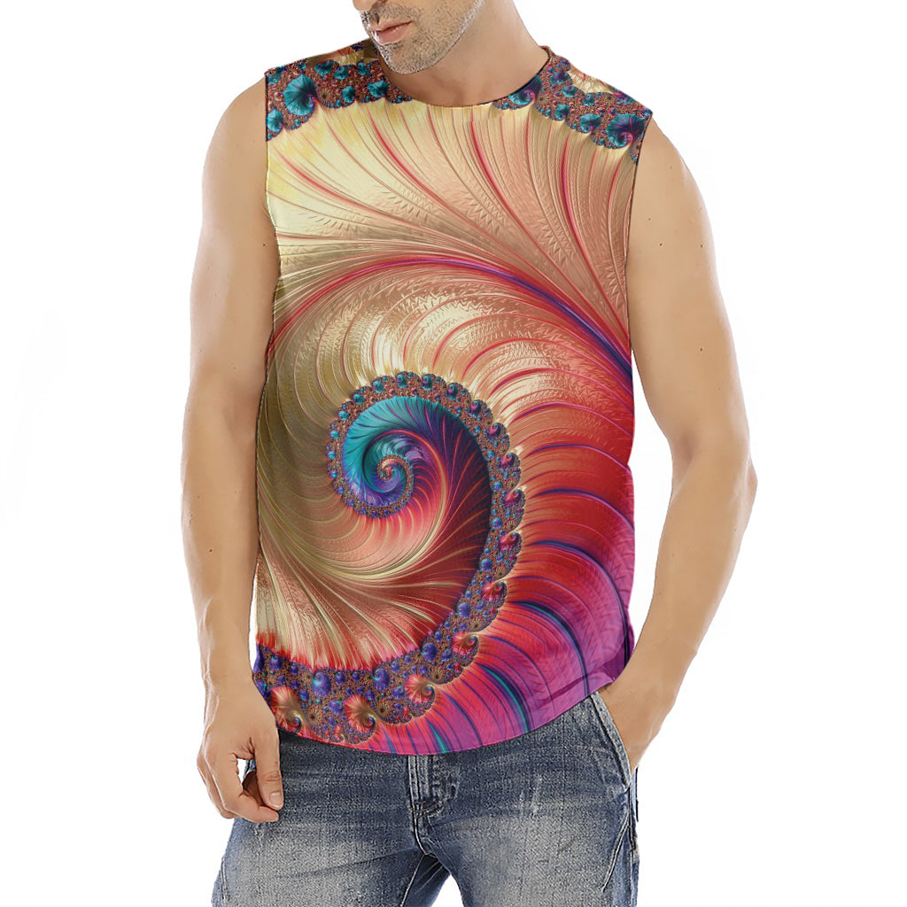 Infinite Fractal Print Men's Fitness Tank Top