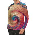 Infinite Fractal Print Men's Long Sleeve Rash Guard