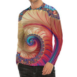 Infinite Fractal Print Men's Long Sleeve Rash Guard