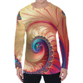 Infinite Fractal Print Men's Long Sleeve T-Shirt