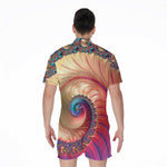 Infinite Fractal Print Men's Rompers