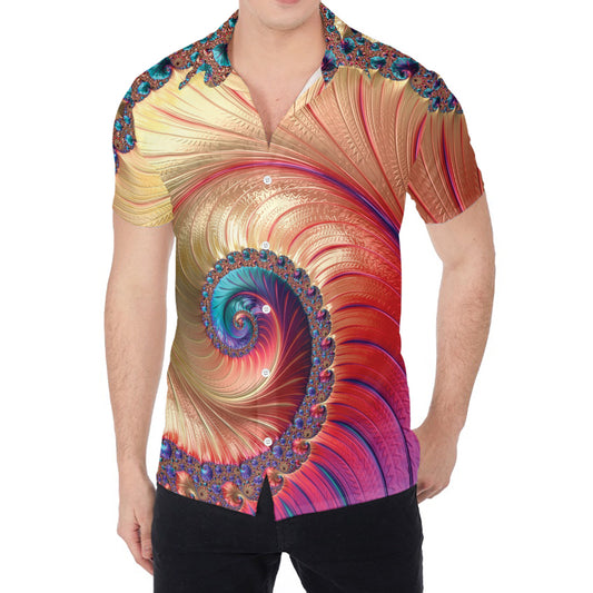 Infinite Fractal Print Men's Shirt