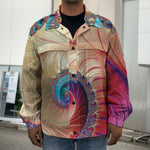 Infinite Fractal Print Men's Shirt Jacket