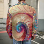 Infinite Fractal Print Men's Shirt Jacket
