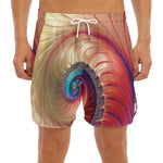 Infinite Fractal Print Men's Split Running Shorts