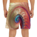 Infinite Fractal Print Men's Split Running Shorts