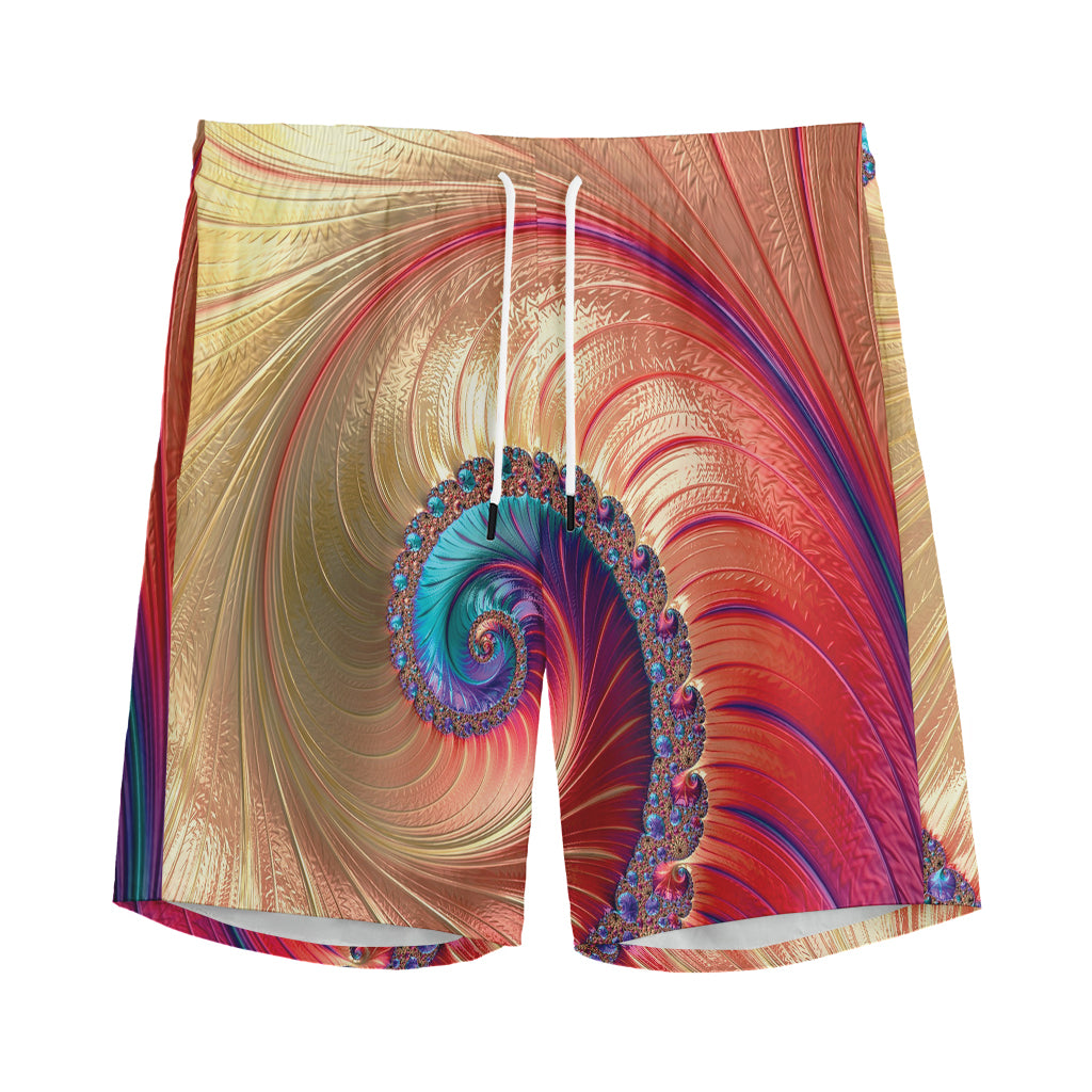 Infinite Fractal Print Men's Sports Shorts