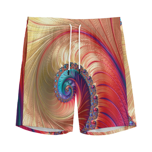 Infinite Fractal Print Men's Sports Shorts