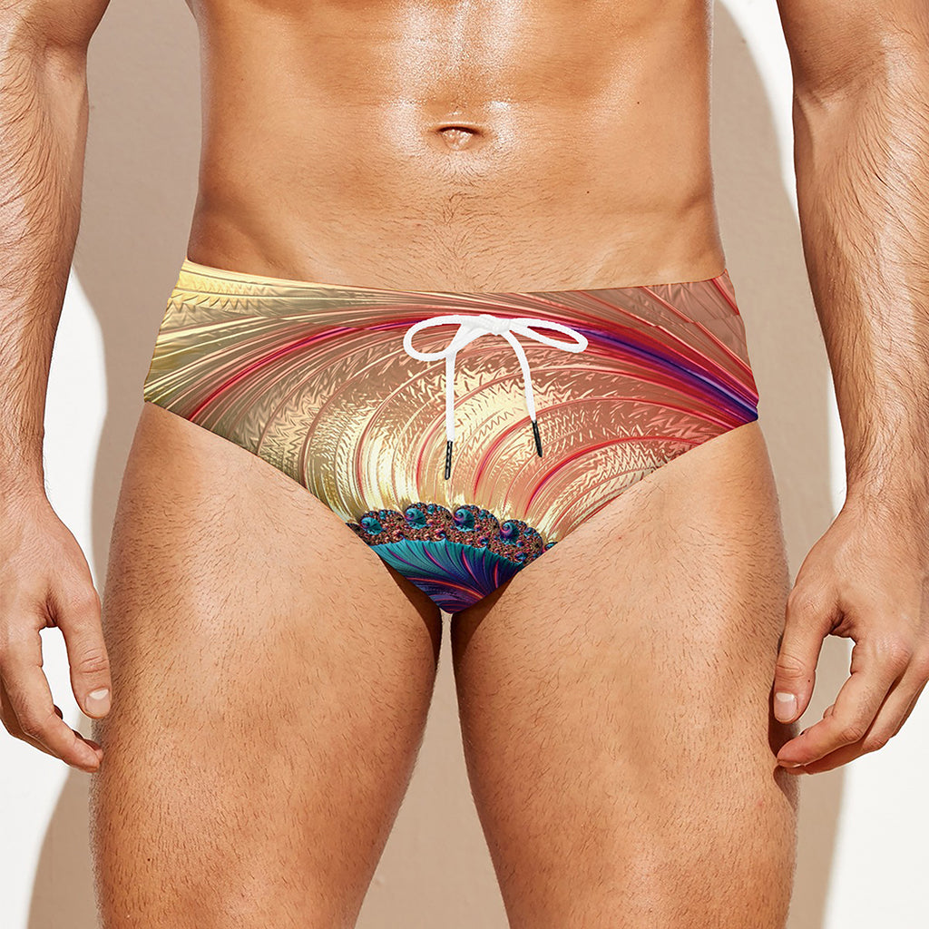 Infinite Fractal Print Men's Swim Briefs