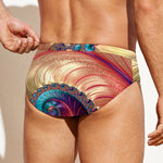 Infinite Fractal Print Men's Swim Briefs
