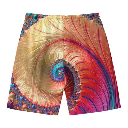 Infinite Fractal Print Men's Swim Trunks