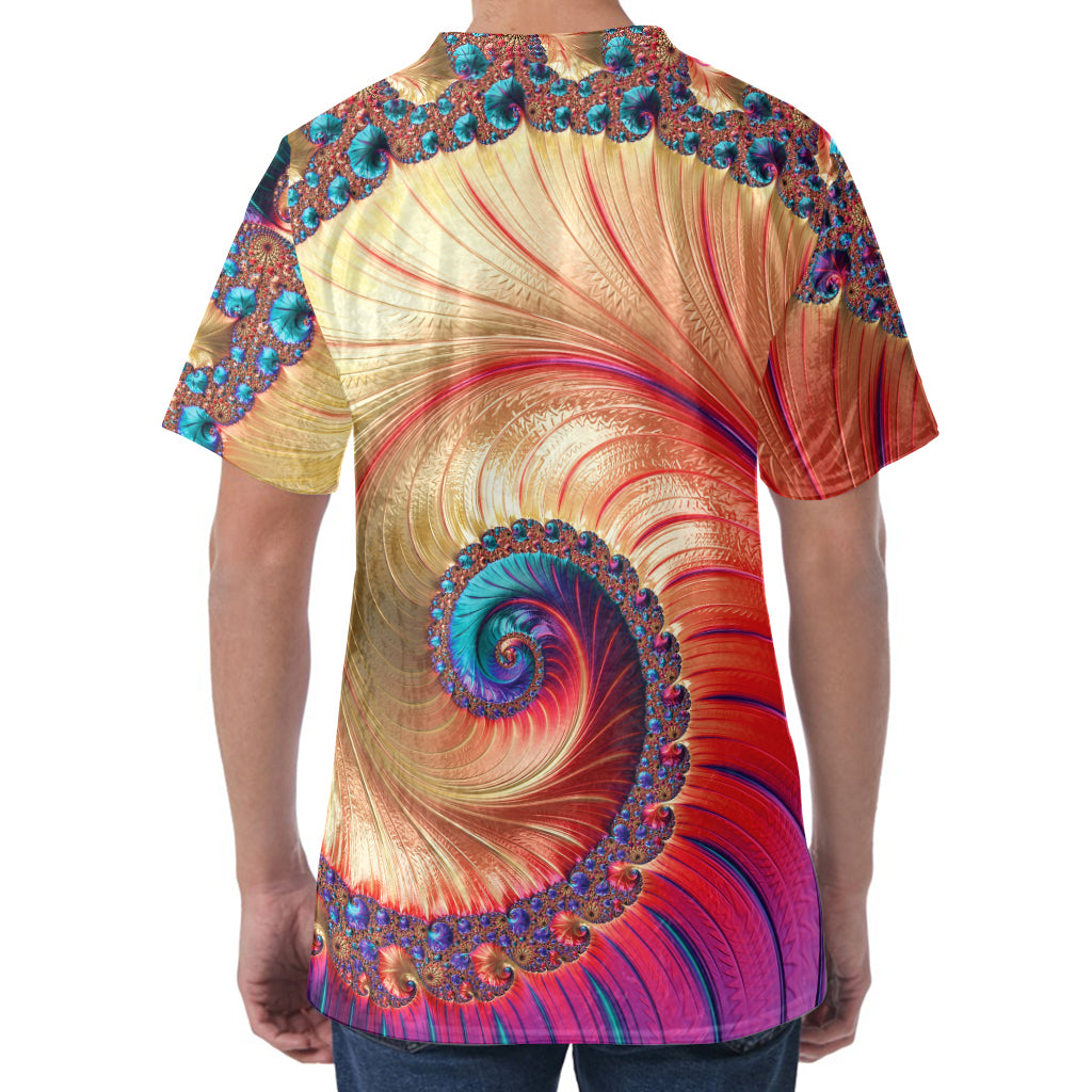 Infinite Fractal Print Men's Velvet T-Shirt