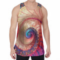 Infinite Fractal Print Men's Velvet Tank Top