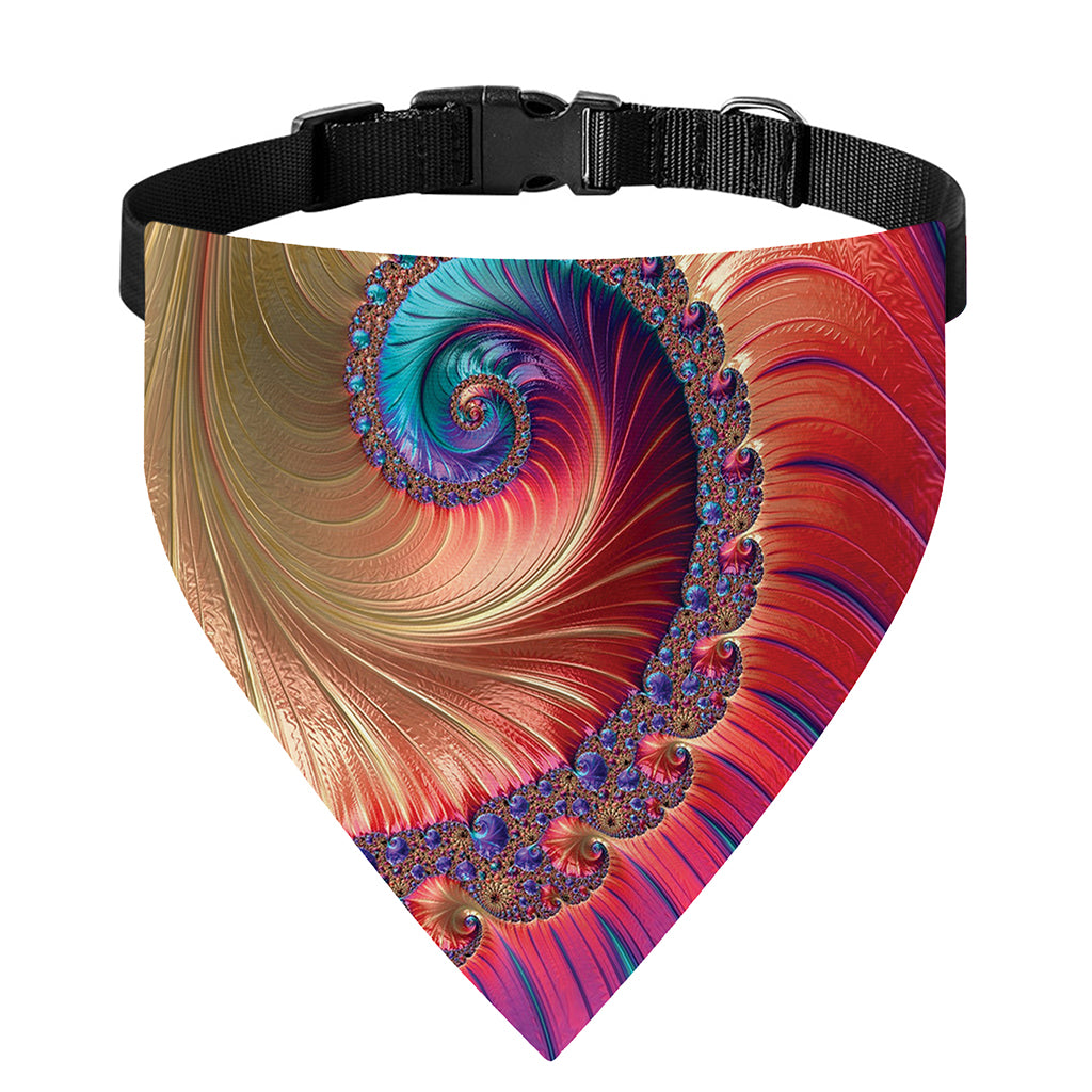Infinite Fractal Print Over The Collar Dog Bandana