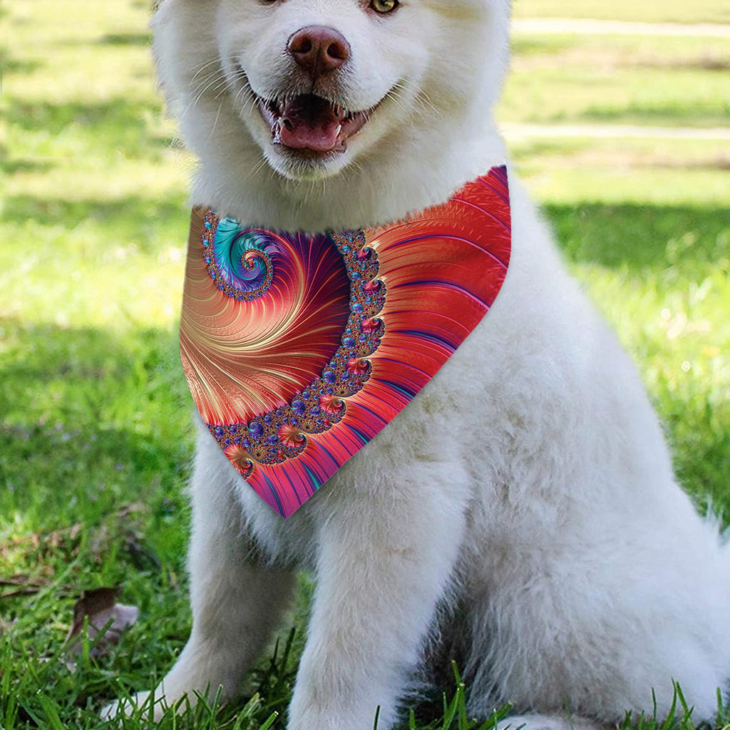 Infinite Fractal Print Over The Collar Dog Bandana