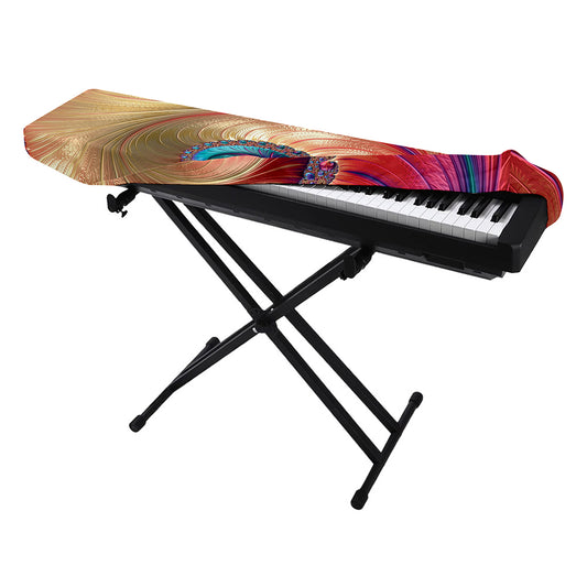 Infinite Fractal Print Piano Keyboard Cover