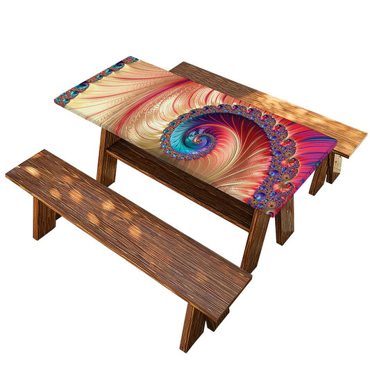 Infinite Fractal Print Picnic Table Cover
