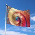 Infinite Fractal Print Polyester Flag