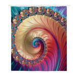 Infinite Fractal Print Polyester Shower Curtain